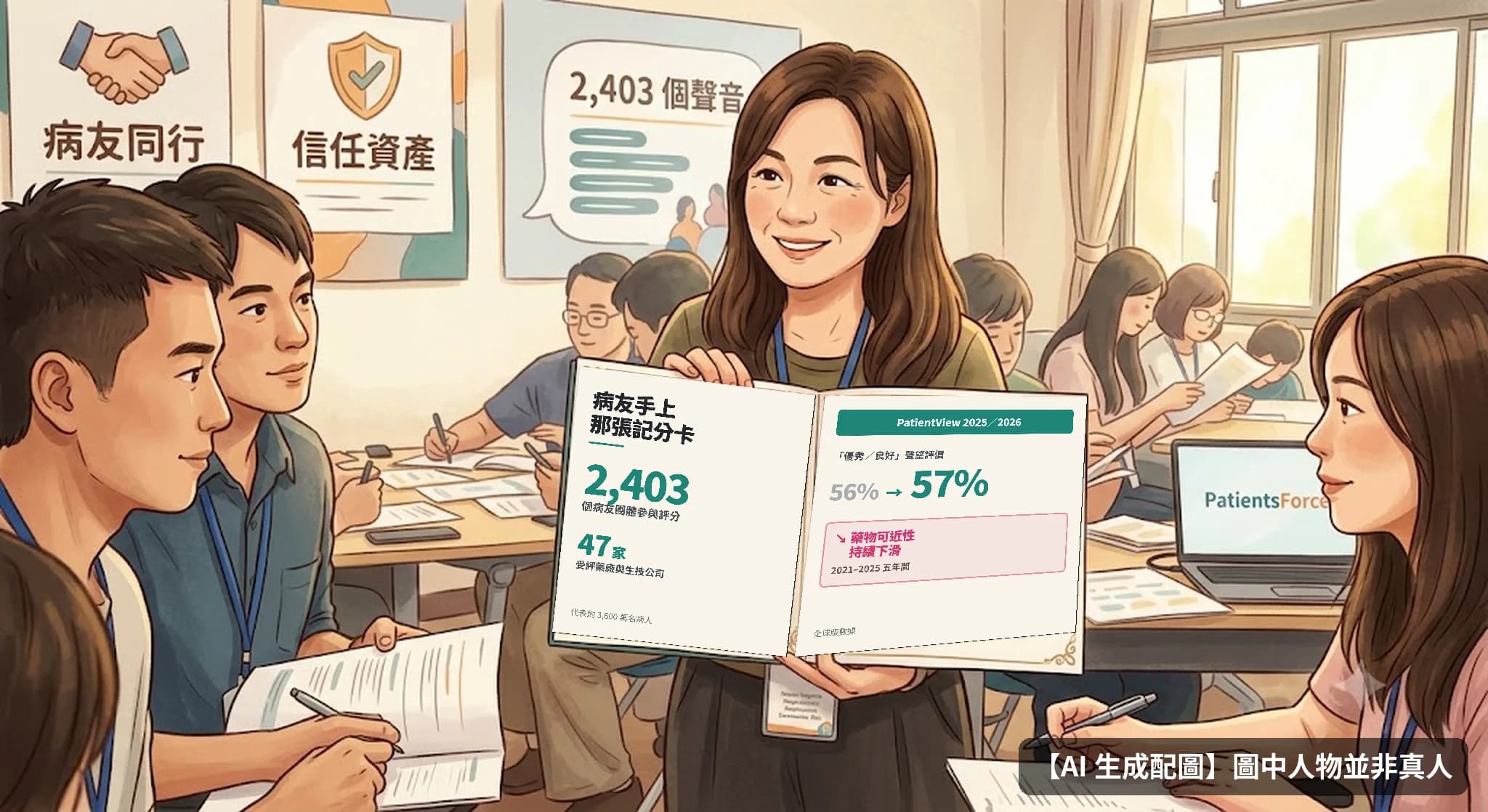 病友手上那張記分卡：當 2,403 個病友團體為藥廠打分數，亞洲與台灣的位置正在改變