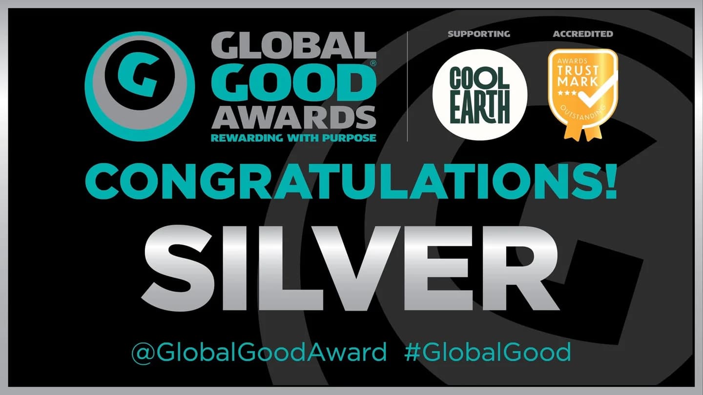 The Global Good Awards 2026 winner announcement card.